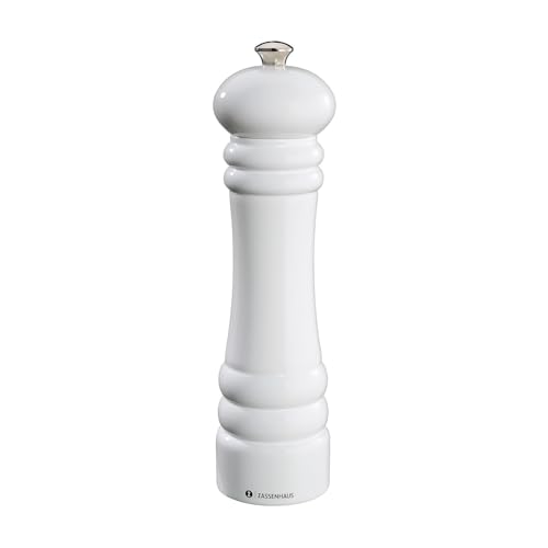 Zassenhaus 20434 Pfeffermühle "Berlin" 24 cm, Buche weiß glänzend, ZA020434 von AS ONE