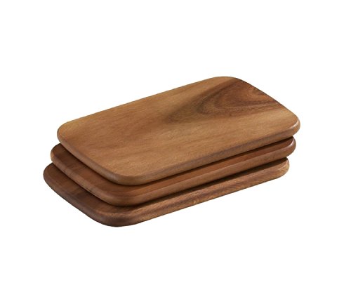Zassenhaus Frühstücksbrettchen Holz | 2er Set | aus nachhaltiger Akazie | Brotzeitbrett | pflegeleicht | robust | 22 x 15 cm von Zassenhaus