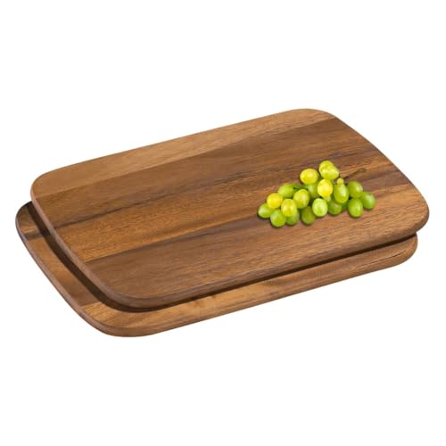Zassenhaus Frühstücksbrettchen Holz / 2er Set / 28 x 20 cm / aus nachhaltiger Akazie / Brotzeitbrett / pflegeleicht / robust / Vesperbrett Holz von Zassenhaus