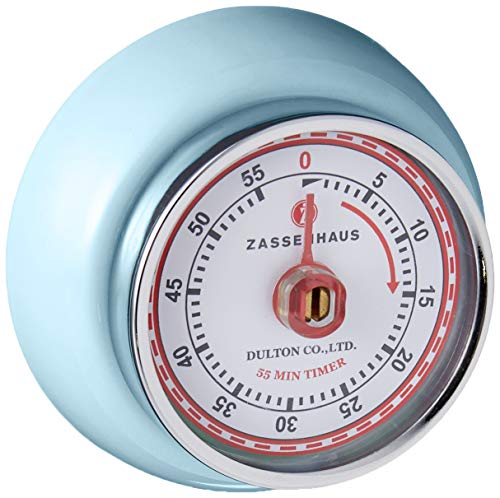 Zassenhaus Küchentimer SPEED , Blau, Ø 7 cm x 3 cm , Analoge Zeitanzeige mit Alarm-Funktion , Die Countdown-Uhr unterstützt bei der Zeitplanung beim Kochen oder Backen von Zassenhaus