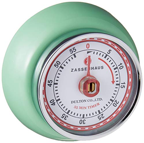 Zassenhaus Küchentimer SPEED , Mint , Ø 7 cm x 3 cm , Analoge Zeitanzeige mit Alarm-Funktion , Die Countdown-Uhr unterstützt bei der Zeitplanung beim Kochen oder Backen von Zassenhaus