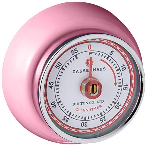 Zassenhaus Küchentimer SPEED , Pink , Ø 7 cm x 3 cm , Analoge Zeitanzeige mit Alarm-Funktion , Die Countdown-Uhr unterstützt bei der Zeitplanung beim Kochen oder Backen von Zassenhaus
