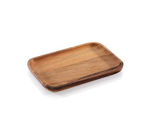 Zassenhaus M055955 Akazienholz Snackplatte, Holz, Natur, 10.25 x 6.75 Inch von Zassenhaus