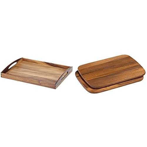 Zassenhaus Serviertablett Holz | 53×41×7cm | Teetablett & Frühstücksbrettchen Holz | 2er Set | aus nachhaltiger Akazie | Brotzeitbrett | pflegeleicht | robust | 28 x 20 cm Zassenhaus Serviertablett Holz | 53×41×7cm | Teetablett & Frühstücksbrettchen Holz | 2er Set | aus nachhaltiger Akazie | Brotzeitbrett | pflegeleicht | robust | 28 x 20 cm von Zassenhaus
