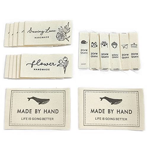 Zasvec 42 Stück Handmade Label zum Annähen aus Stoff Label Nähen Handmade Etiketten Einnähen Textiletiketten Handmade Stoffetiketten Handmade Stoff Labels Beige Zasvec 42 Stück Handmade Label zum Annähen aus Stoff Label Nähen Handmade Etiketten Einnähen Textiletiketten Handmade Stoffetiketten Handmade Stoff Labels Beige von Zasvec