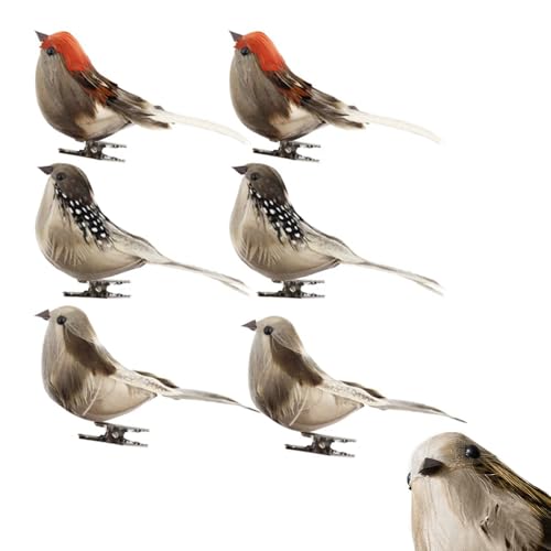 Zasvec Künstliche Vögel Deko mit Clips 6 Stück Künstliche Federvögel mit Clip Feder Vogel Modell Vögel Deko mit Clip Künstliche Federvögel Vögelchen Ornamente für Garten Hochzeit Deko, 10 * 5 * 3.5cm Zasvec Künstliche Vögel Deko mit Clips 6 Stück Künstliche Federvögel mit Clip Feder Vogel Modell Vögel Deko mit Clip Künstliche Federvögel Vögelchen Ornamente für Garten Hochzeit Deko, 10 * 5 * 3.5cm von Zasvec
