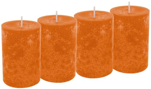 4 Kerzen Stumpenkerzen Tischdeko Herbst Deko Adventskerzen Safran Orange 4 Kerzen Stumpenkerzen Tischdeko Herbst Deko Adventskerzen Safran Orange von ZauberDeko