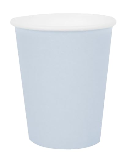 Becher Pappbecher Hellblau Blau Papier Tischdeko Party 10 Stück von ZauberDeko