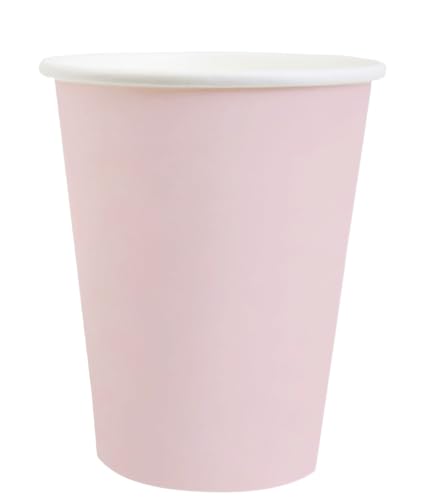 Becher Pappbecher Rosa Papier Tischdeko Party 10 Stück von ZauberDeko