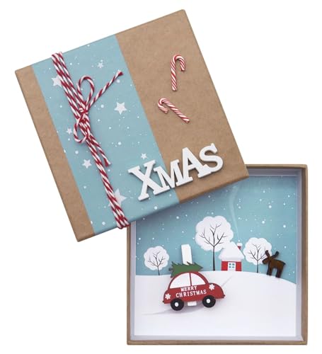 ZauberDeko Geldgeschenk Verpackung Weihnachten Auto Xmas Natur Geschenk Gutschein von ZauberDeko