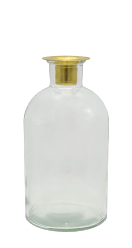 Kerzenhalter Stabkerzenhalter Glas Vase Klar Tischdeko Hochzeit Verschiedene Größen, Form:Dünn von ZauberDeko