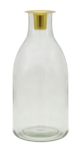 Kerzenhalter Stabkerzenhalter Glas Vase Klar Tischdeko Hochzeit Verschiedene Größen, Form:Schmal von ZauberDeko