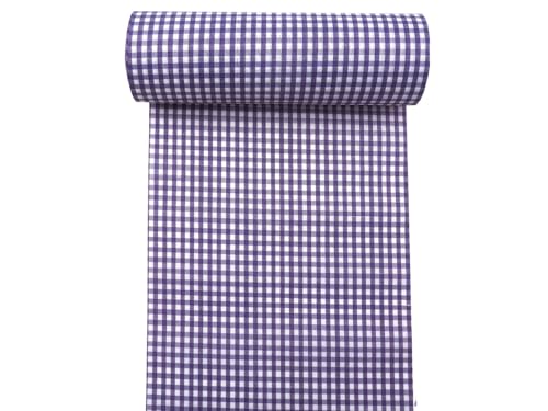 Tischläufer Tischband Stoff Karo Lila Weiß Oktoberfest Tischdeko Polyester 10m von ZauberDeko