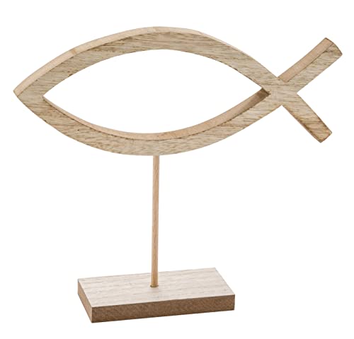 ZauberDeko Deko Figur Fisch Holz auf Ständer Aufsteller Tischaufsteller Tischdeko Kommunion Konfirmation ZauberDeko Deko Figur Fisch Holz auf Ständer Aufsteller Tischaufsteller Tischdeko Kommunion Konfirmation von ZauberDeko
