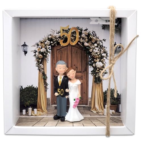 ZauberDeko Geldgeschenk Goldhochzeit Gutschein Verpackung Geschenk goldene Hochzeit 50 Jahre Ehe Jubiläum von ZauberDeko
