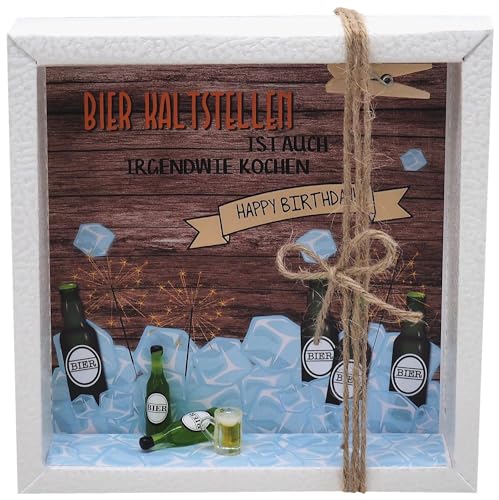 ZauberDeko Geldgeschenk Verpackung Bier Happy Birthday Geschenk Männer Geschenkidee Geburtstagsgeschenk von ZauberDeko