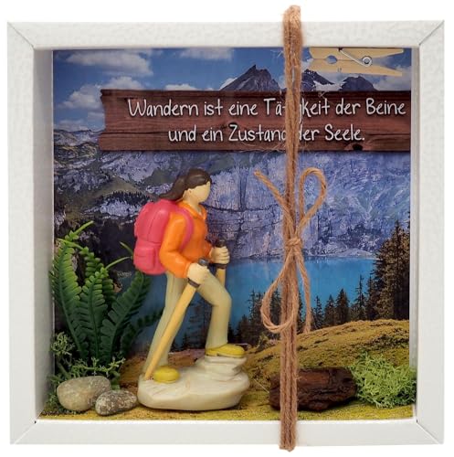 ZauberDeko Geldgeschenk Verpackung Wanderin Wanderurlaub Berge Gutschein Urlaub Reise Geschenk Geburtstag Frau von ZauberDeko