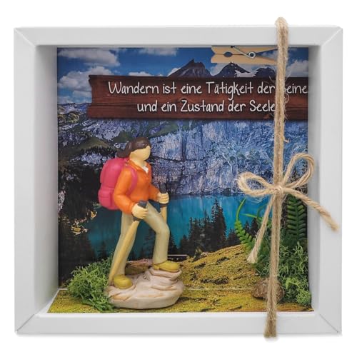 ZauberDeko Geldgeschenk Verpackung Wanderin Wanderurlaub Berge Gutschein Urlaub Reise Geschenk Geburtstag Frau von ZauberDeko