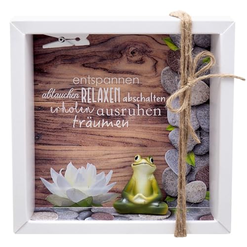 ZauberDeko Geldgeschenk Verpackung Wellness Entspannung Massage Yoga Frosch Gutschein Energiefrosch Geschenk von ZauberDeko