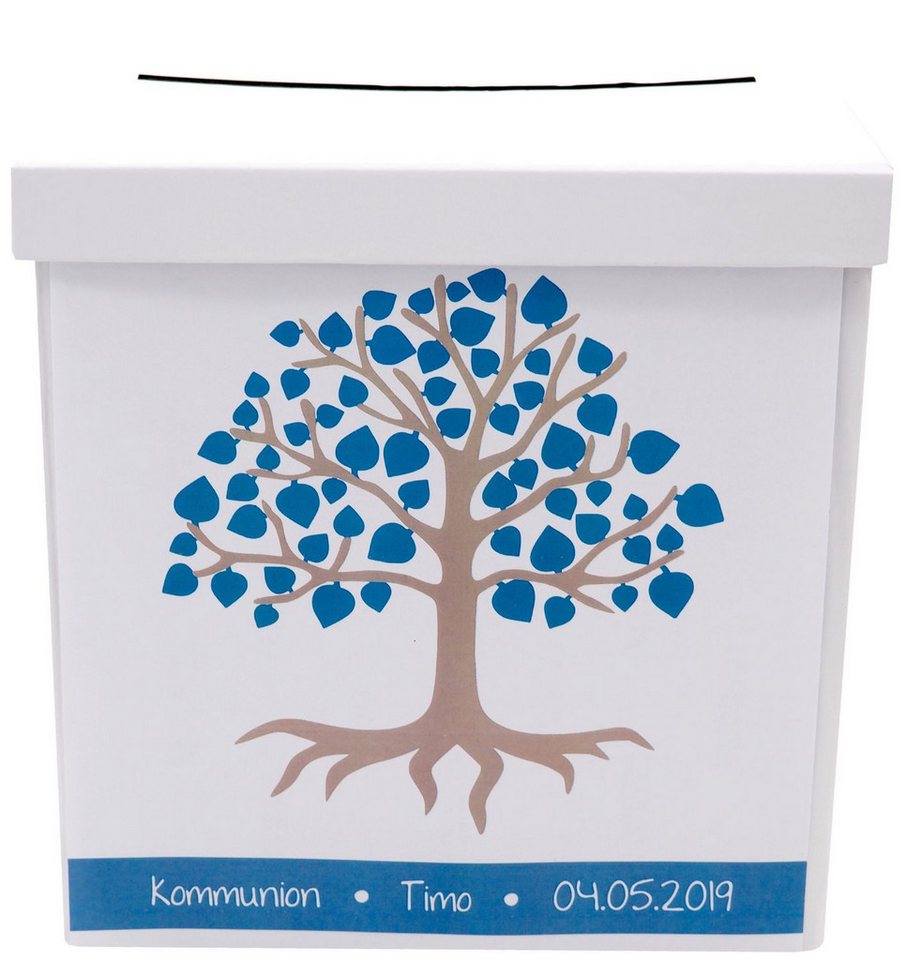 ZauberDeko Geschenkbox Briefbox MIT NAMEN Kommunion Konfirmation Baum des Lebens Petrol ZauberDeko Geschenkbox Briefbox MIT NAMEN Kommunion Konfirmation Baum des Lebens Petrol von ZauberDeko