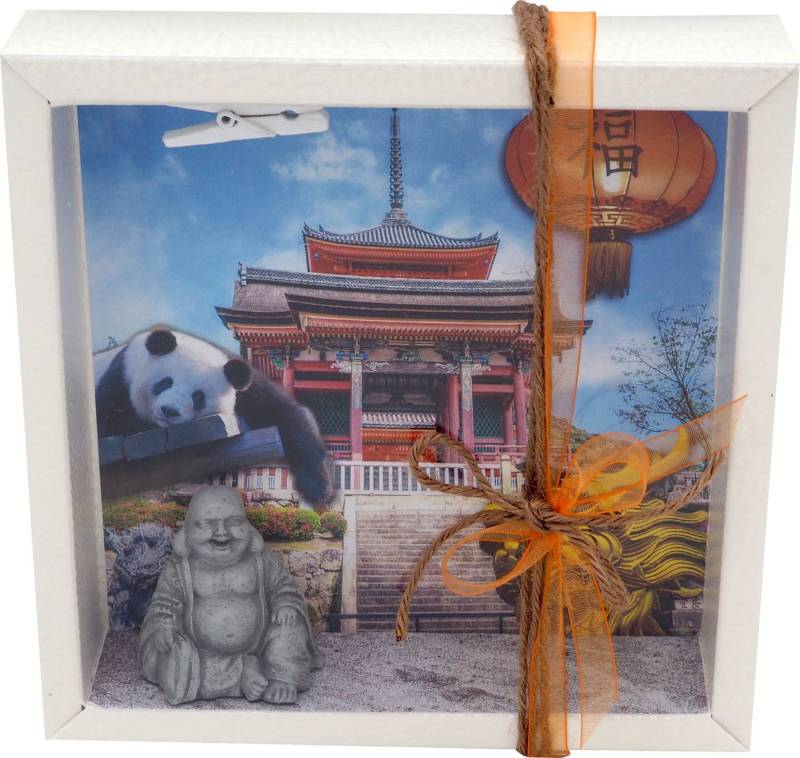 ZauberDeko Geschenkbox Geldgeschenk Verpackung China Asien Urlaub Reise Geldverpackung Buddha von ZauberDeko