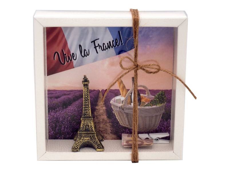 ZauberDeko Geschenkbox Geldgeschenk Verpackung Frankreich Paris Urlaub Reise Eiffelturm von ZauberDeko