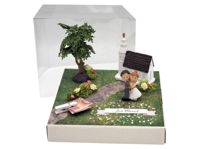 ZauberDeko Geschenkbox Geldgeschenk Verpackung Kirche Hochzeit Geschenk Just Married von ZauberDeko