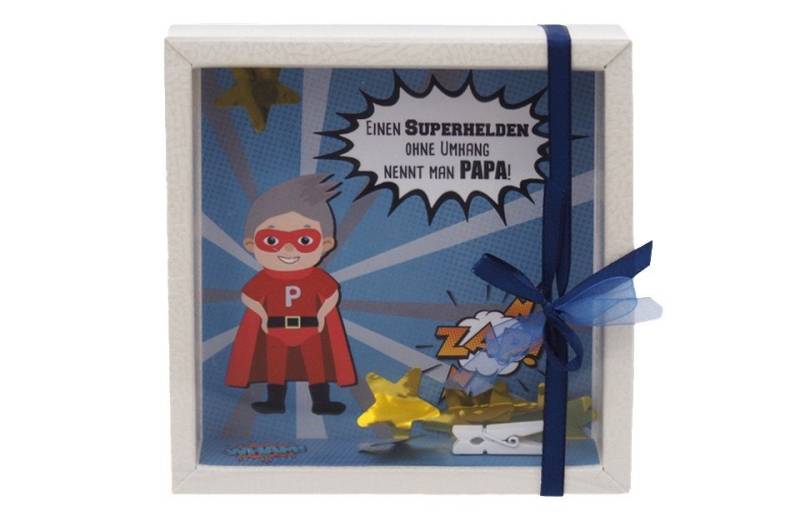 ZauberDeko Geschenkbox Geldgeschenk Verpackung Papa Superheld Vatertag Männer Geburtstag von ZauberDeko