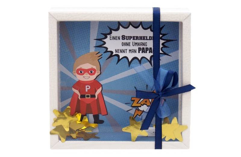 ZauberDeko Geschenkbox Geldgeschenk Verpackung Papa Superheld Vatertag Männer Geburtstag von ZauberDeko