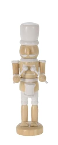 ZauberDeko Nussknacker Figur Holz Braun Weiß Soldat Tischdeko Weihnachten 13 cm, Modell:Modell2 von ZauberDeko