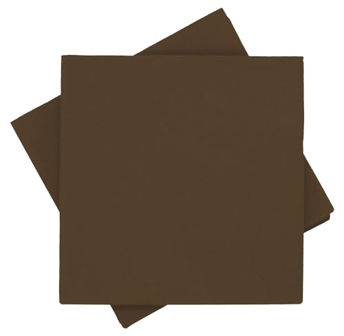 ZauberDeko Servietten Tischdeko Braun Dunkelbraun Party Tischdeko 40 x 40 cm 25 Stück von ZauberDeko