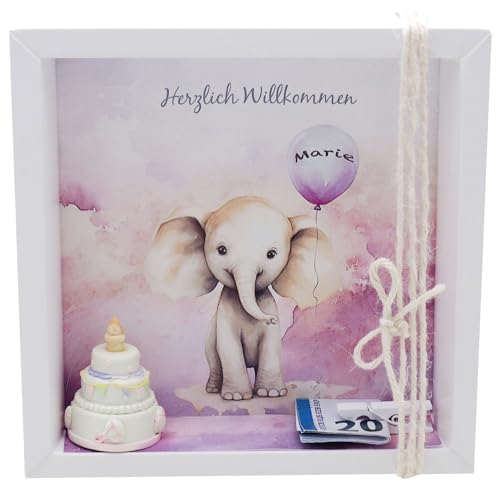 ZauberDeko Taufe Geldgeschenk Verpackung personalisiert MIT Namen Elefant Rosa Geburt ZauberDeko Taufe Geldgeschenk Verpackung personalisiert MIT Namen Elefant Rosa Geburt von ZauberDeko