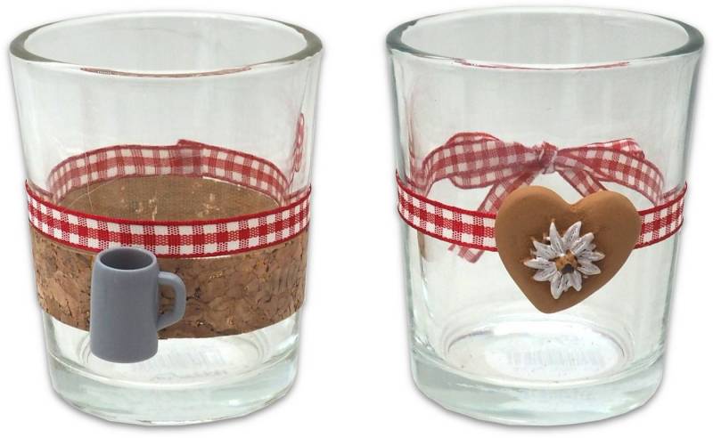 ZauberDeko Teelichthalter Teelichtglas Oktoberfest Bayrisch Rot Tischdeko Deko Party 2 Stück ZauberDeko Teelichthalter Teelichtglas Oktoberfest Bayrisch Rot Tischdeko Deko Party 2 Stück von ZauberDeko
