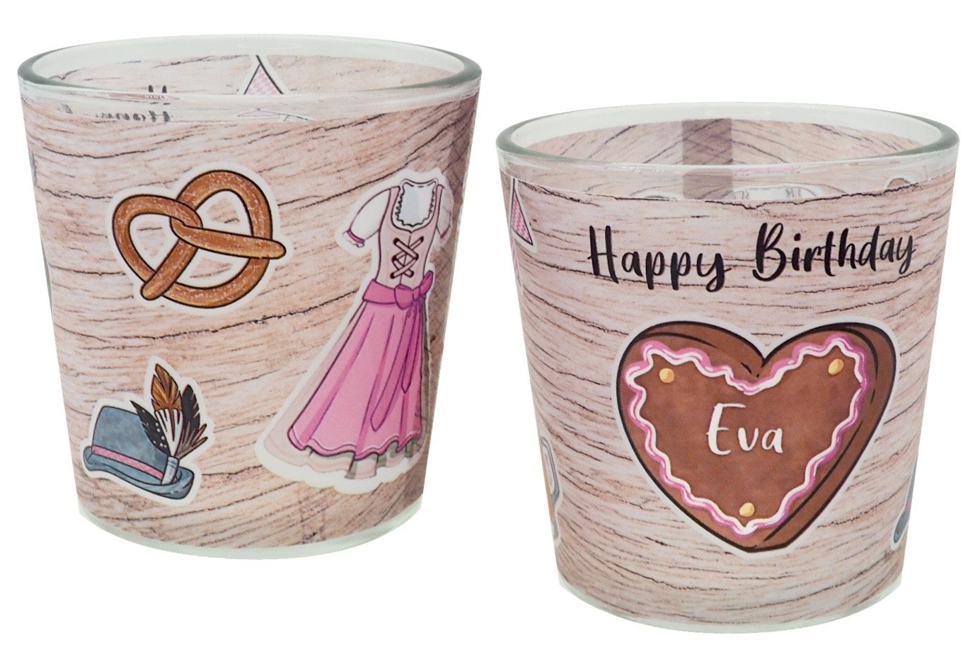 ZauberDeko Teelichthalter Windlicht Frau Oktoberfest Pink Braun Geburtstag PERSONALISIERT 7,5cmH ZauberDeko Teelichthalter Windlicht Frau Oktoberfest Pink Braun Geburtstag PERSONALISIERT 7,5cmH von ZauberDeko