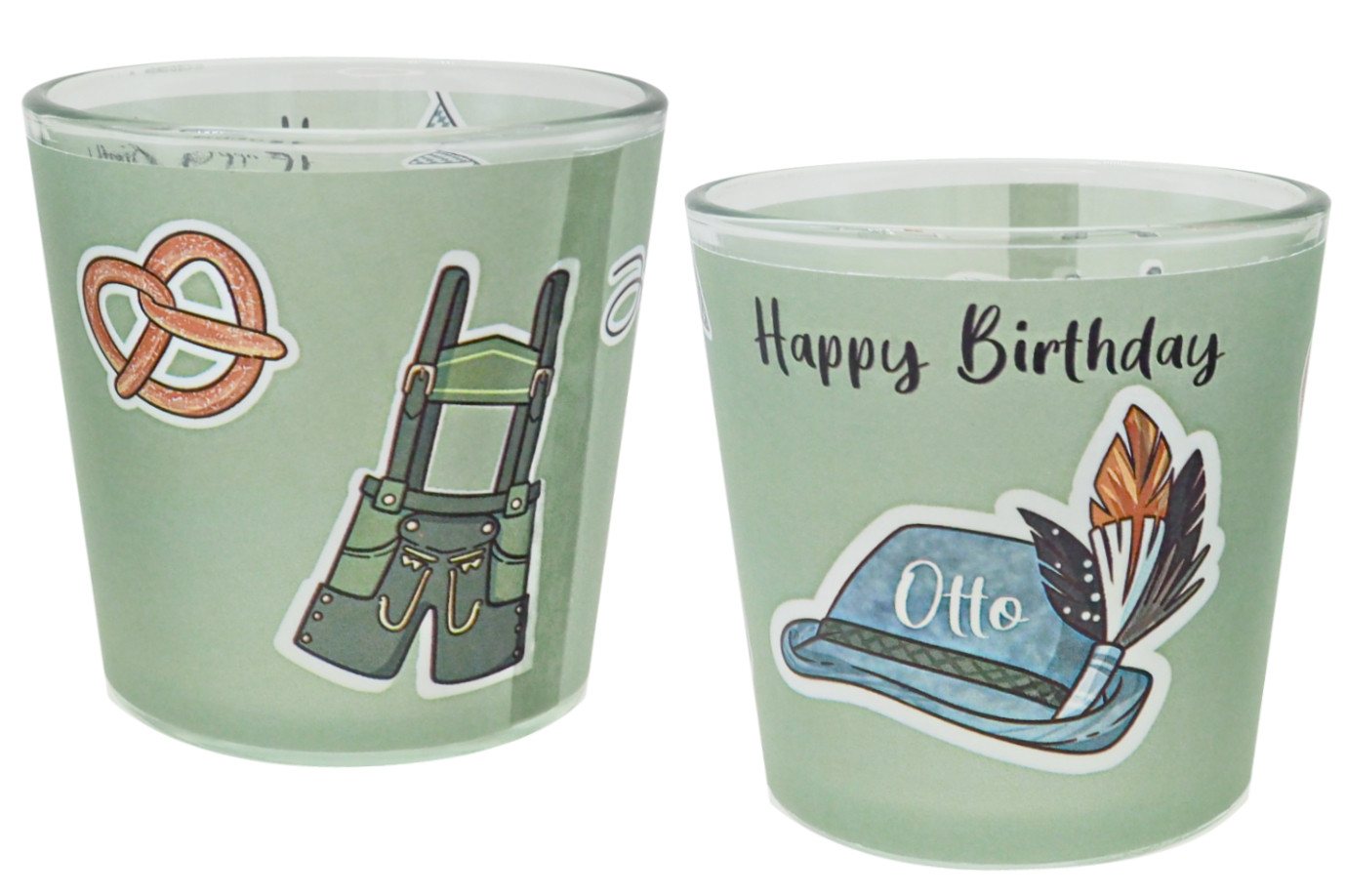 ZauberDeko Teelichthalter Windlicht Mann Oktoberfest Grün Braun Geburtstag PERSONALISIERT 7,5cmH ZauberDeko Teelichthalter Windlicht Mann Oktoberfest Grün Braun Geburtstag PERSONALISIERT 7,5cmH von ZauberDeko