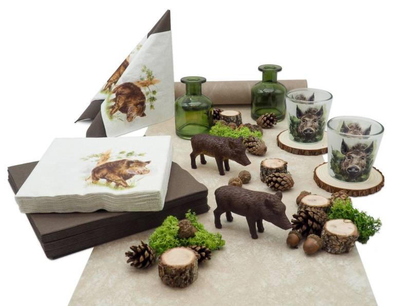 ZauberDeko Tischdecke Tischdeko Herbst Deko Wildschwein Jäger Erntedankfest Geburtstag SET ZauberDeko Tischdecke Tischdeko Herbst Deko Wildschwein Jäger Erntedankfest Geburtstag SET von ZauberDeko