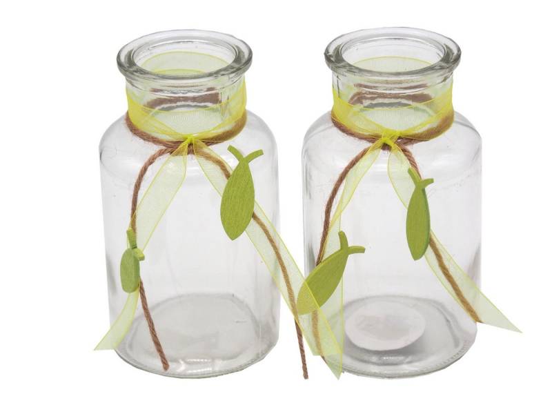 ZauberDeko Tischvase 2 Vasen Grün Rosa Pink Lila Fisch Vintage Kommunion Konfirmation ZauberDeko Tischvase 2 Vasen Grün Rosa Pink Lila Fisch Vintage Kommunion Konfirmation von ZauberDeko