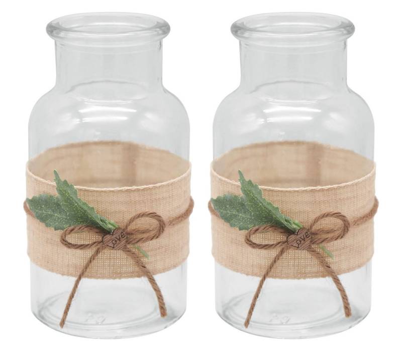 ZauberDeko Tischvase Vase Glas Hochzeit Tischdekoration Blumenvase Natur Grün Herz 2 Stück ZauberDeko Tischvase Vase Glas Hochzeit Tischdekoration Blumenvase Natur Grün Herz 2 Stück von ZauberDeko
