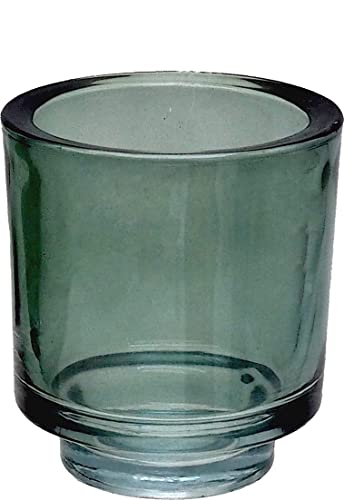 ZauberDeko Windlicht Grün Zwei Größen Glas Tischdeko Teelichthalter, Größe:Klein von ZauberDeko