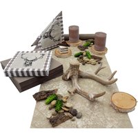 Tischdeko Geburtstag Mann Braun Natur Jäger Landhausstil Set von ZauberDekoShop
