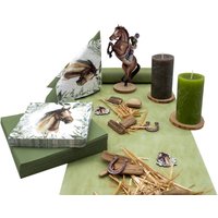 Tischdeko Pferd Reiten Olive Braun Kindergeburtstag 20 Personen von ZauberDekoShop