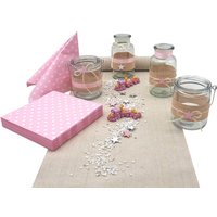 Tischdeko Taufe Baby Rosa Mädchen Party Deko Set von ZauberDekoShop