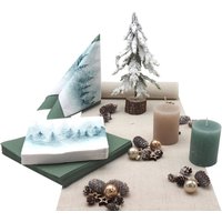 Tischdeko Weihnachten Deko Advent Salbei Mint Tannenbaum Servietten Streudeko Set von ZauberDekoShop