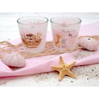 Windlicht Banderole Arche Noah Rosa Taufe Geburtstag Votivglas Tischdeko Personalisiert 7, 5cm H Windlicht Banderole Arche Noah Rosa Taufe Geburtstag Votivglas Tischdeko Personalisiert 7, 5cm H von ZauberDekoShop