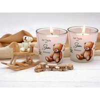 Windlicht Banderole Boho Taufe Geburtstag Baby Tischdeko Votivglas Personalisiert 7, 5cm H von ZauberDekoShop