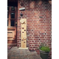 Holzaufsteller Mit 2 Gravierbaren Herzen | Personalisiertes Geschenk Zur Hochzeit| Hölzerne Hochzeit Handgemacht| Hochzeitsgeschenk Deko von ZauberHolz