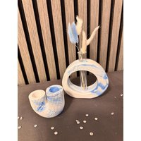 Vase Und Kerzenhalter, Deko, Gips, Geschenk von ZauberTraeumerei