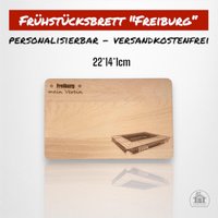 Frühstücksbrettchen Mit Wunschgravur Des Lieblingsvereins - Freiburg Frühstücksbrettchen Mit Wunschgravur Des Lieblingsvereins - Freiburg von Zauberbude