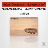 Frühstücksbrettchen Mit Wunschgravur Des Lieblingsvereins - Leverkusen Frühstücksbrettchen Mit Wunschgravur Des Lieblingsvereins - Leverkusen von Zauberbude