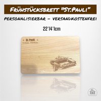 Frühstücksbrettchen Mit Wunschgravur Des Lieblingsvereins - St. Pauli von Zauberbude